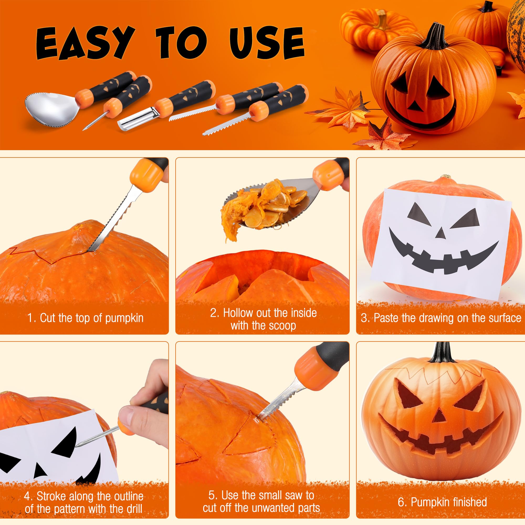 HAUSHOF Pumpkin Carving Tools - Image 4