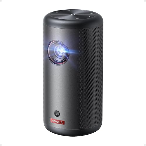 NEBULA Capsule 3 GTV Portable Mini Projector, Netflix Officially Licensed, 1080P Smart Projector with Wi-Fi, 2.5 hrs Battery, 120-Inch Display, Dolby Digital, for Any Space - Capsule 3