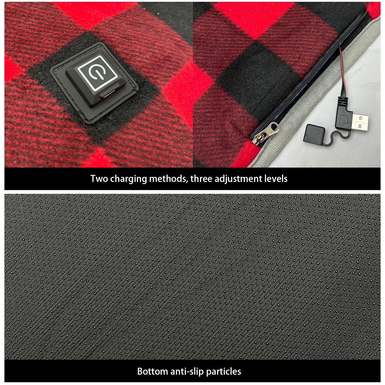 Sacco nanna da campeggio, sistema di riscaldamento alimentato tramite USB, struttura in tessuto resistente all'acqua, per gli appassionati di attività all'aperto, USB elettrico con controllo della