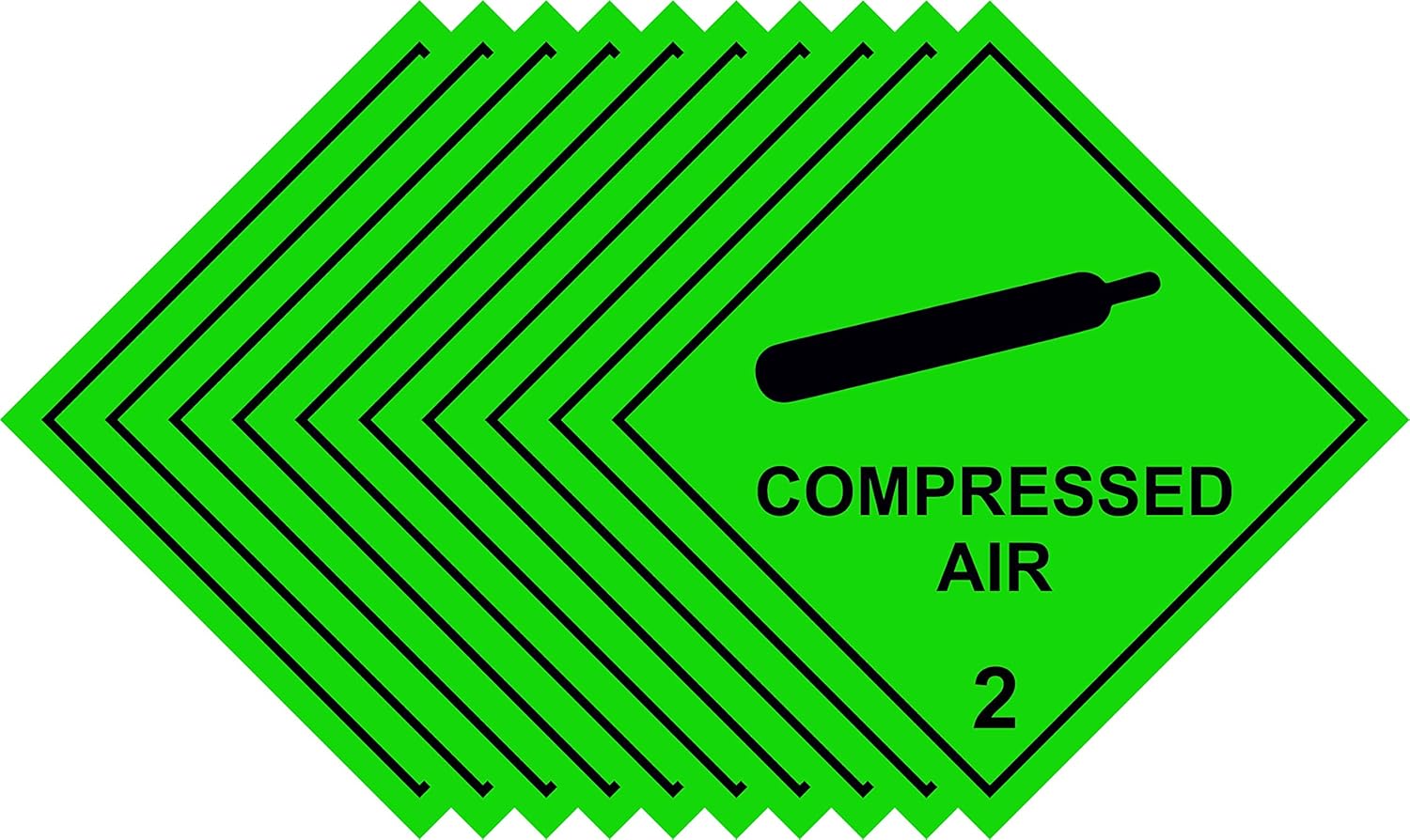 Hazchem Diamond SelfAdhesive Warning Sign/Sticker. 100mm by 100mm