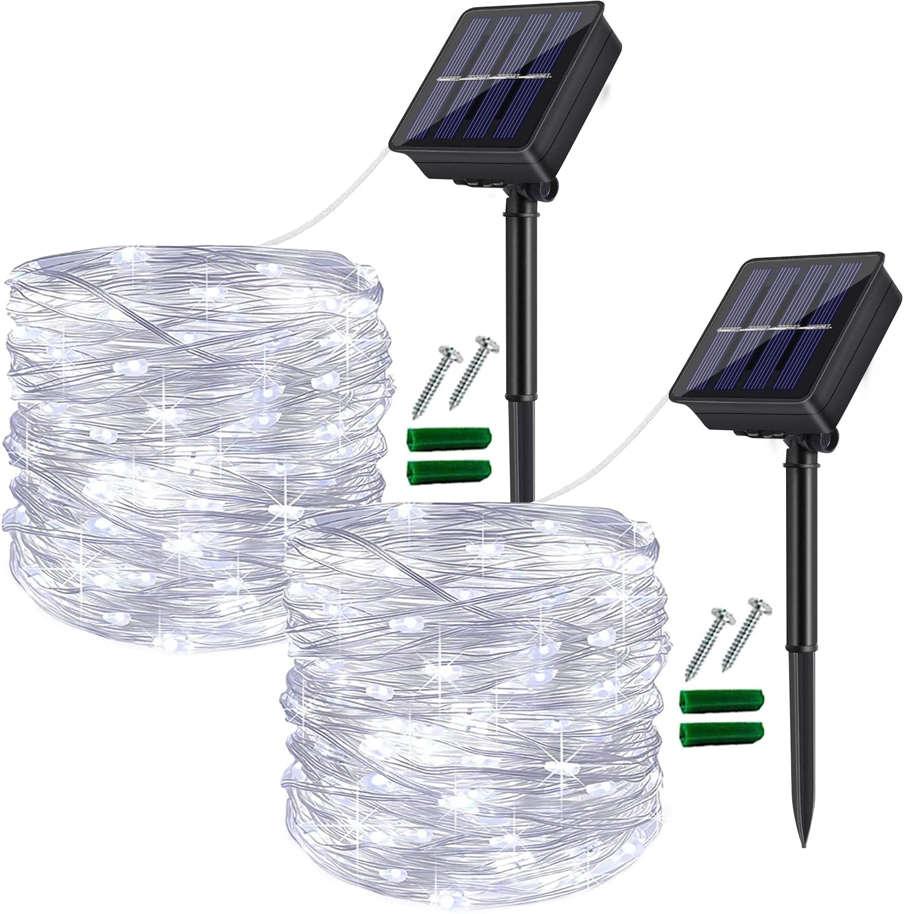 Ligarko Solar Fairy Lights Outdoor, 2 Pack 46Ft Solar Garden Lights Outdoor Waterproof