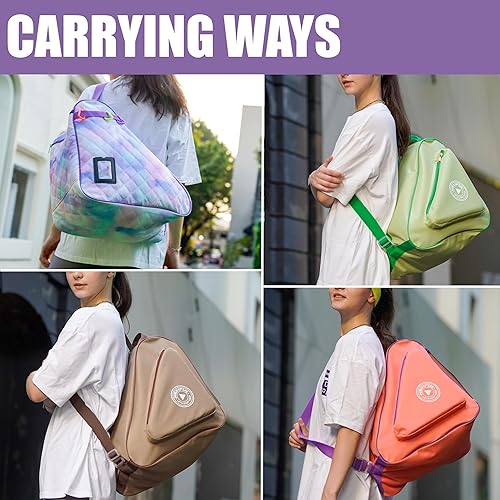 Miniatura 27 de Bolsa de patinaje para patines de hielo, en línea, patines y cuádruples - Niños y adultos Arco iris/Leo