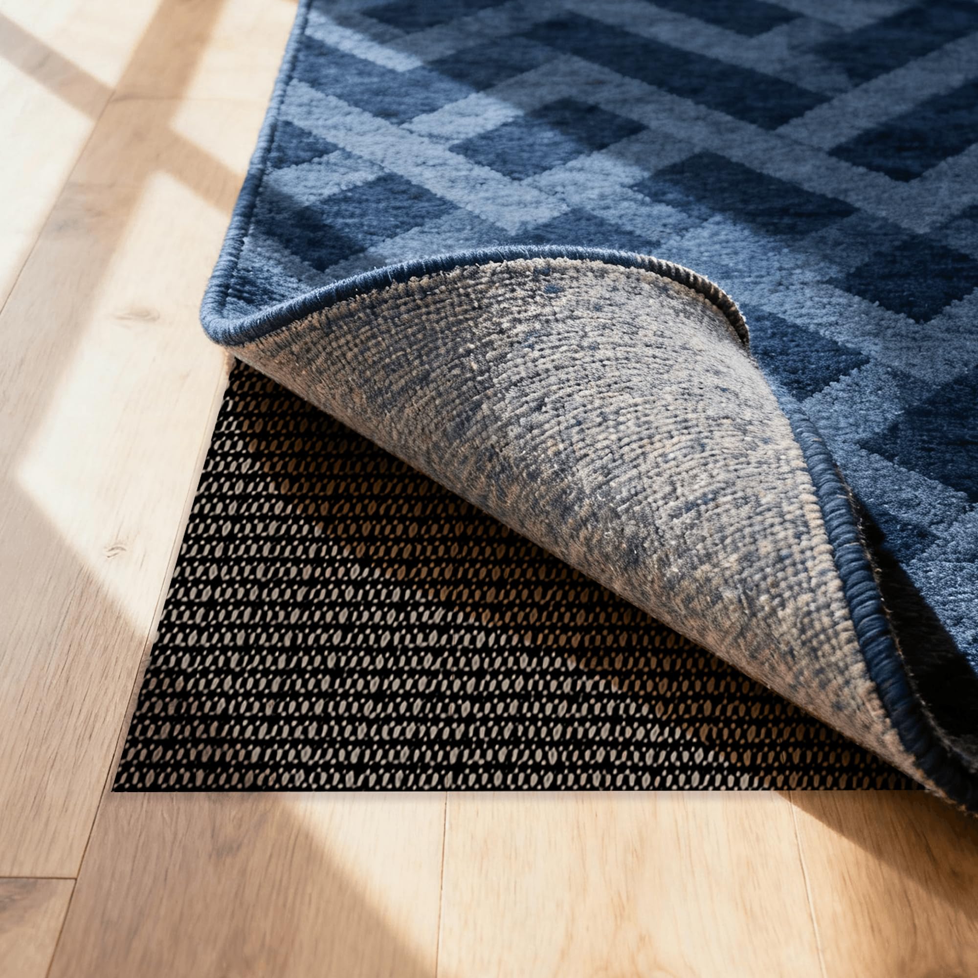 Anti Rutsch Matte 200 x 200 cm rutschfeste Unterlage rutschfest Universell Einsetzbar für Teppich Schubladen Auto Küche, Zuschneidbar, Schwarz