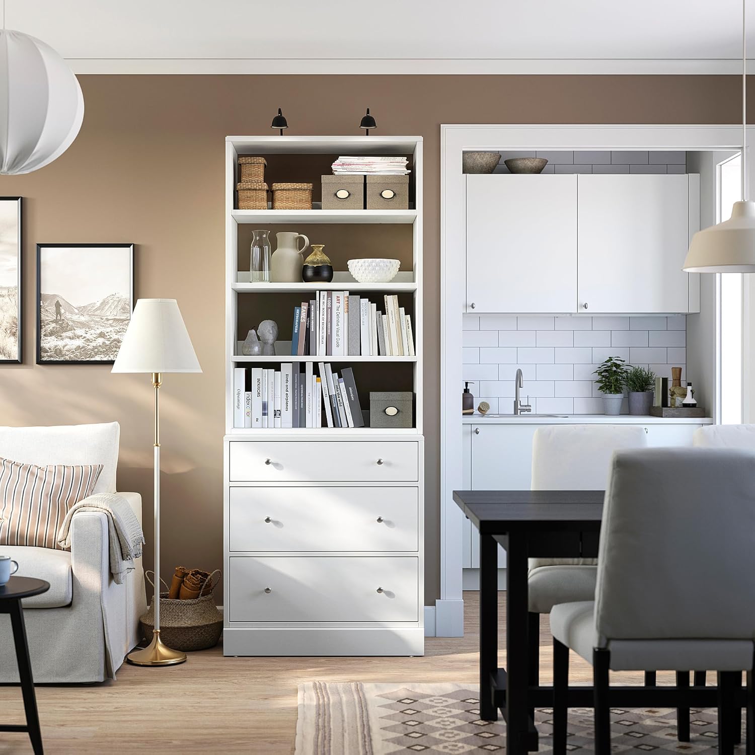 HAVSTA Storage combination with shelves, white, 81x47x212 cm