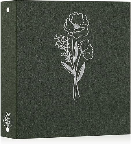 Vista 46 de Lanpn Álbum de fotos para scrapbook de 8.5 x 11 pulgadas, cubierta de lino, archival libre de ácido, carga superior, carpeta encuadernadora de 3