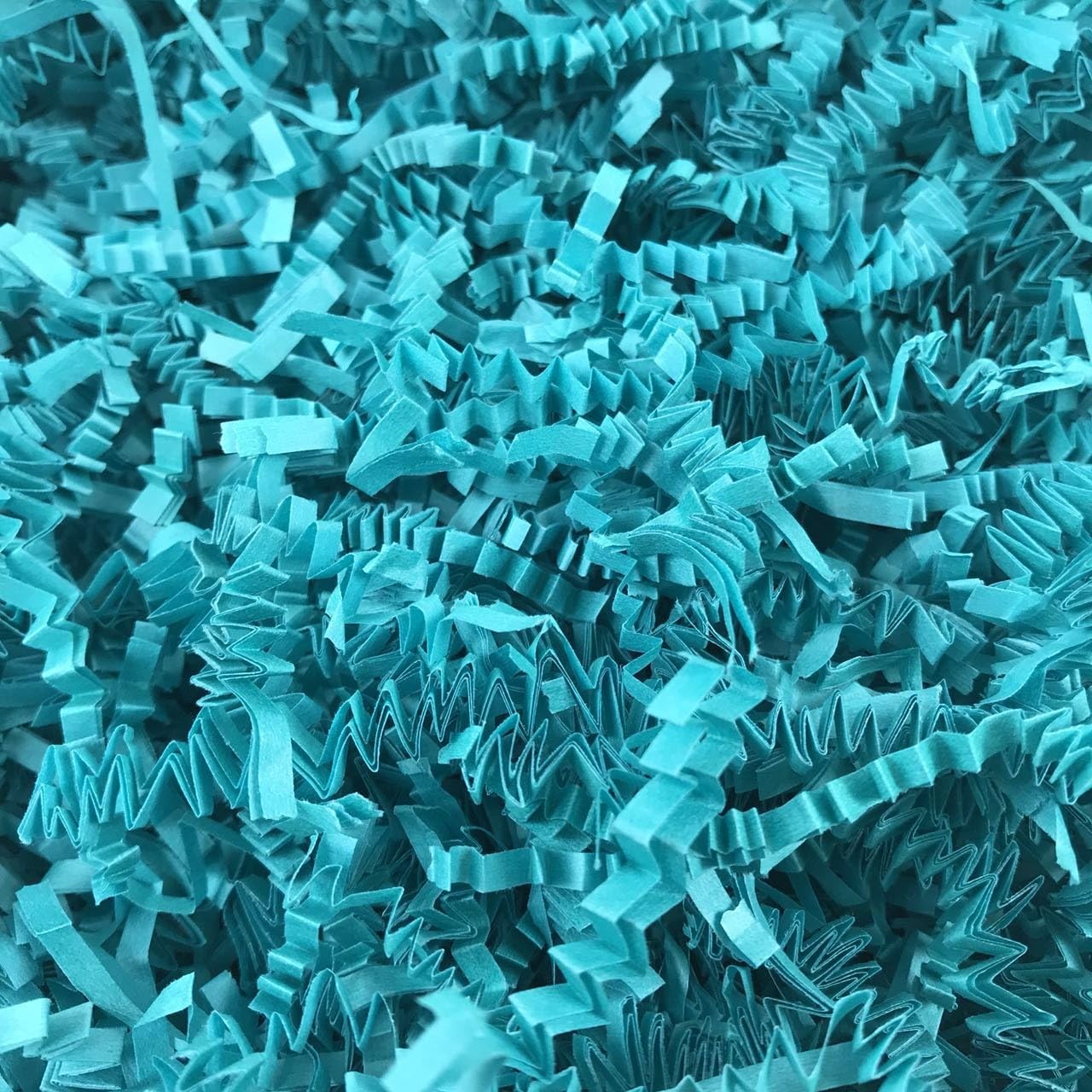 Black Cat Avenue 1/2 LB Teal Crinkle Cut Paper Shred Filler for Gift Wrap and Basket Filler