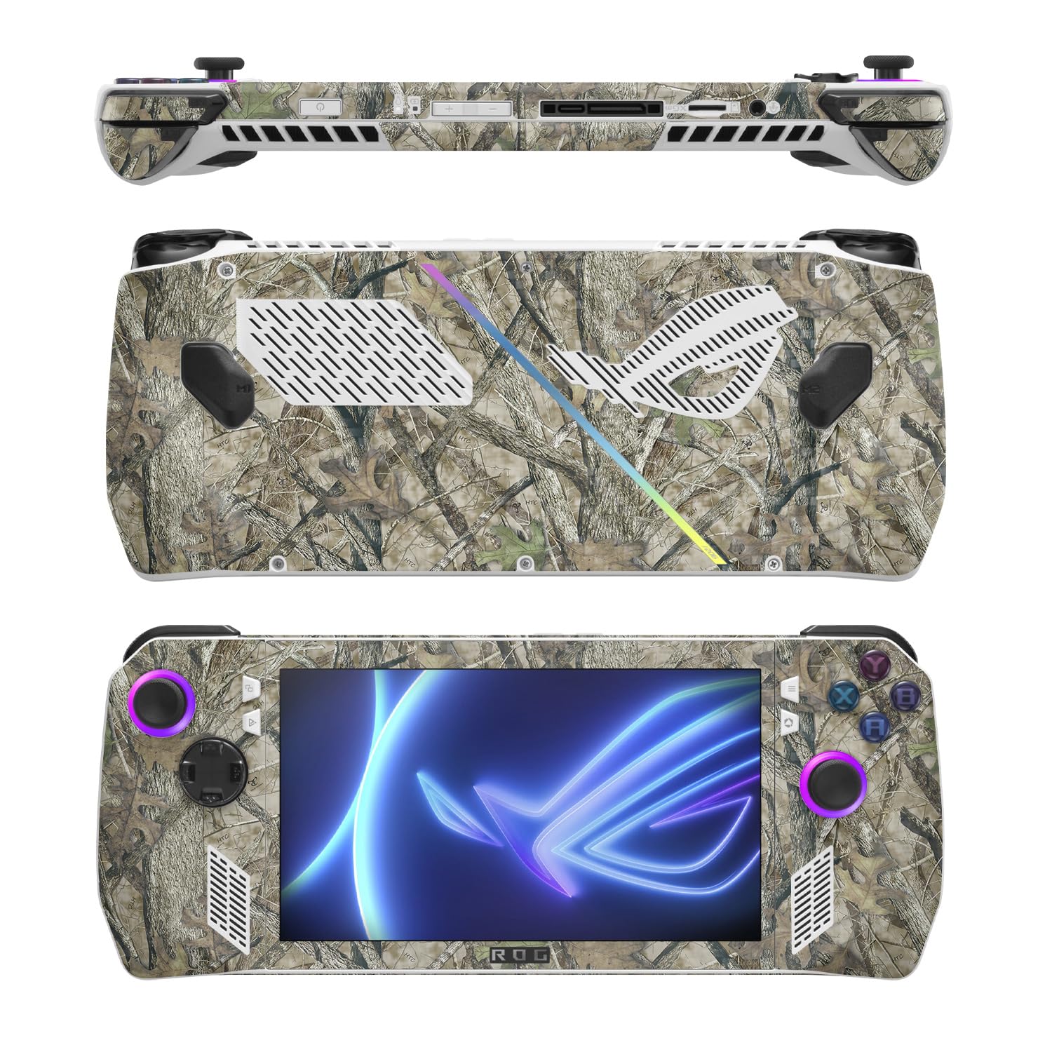 MightySkins Carbon Fiber Skin Compatible with Asus ROG Ally - HTC Fall | Protective, Durable Textured Carbon Fiber Finish | Easy to Apply, Remove, and Change Styles