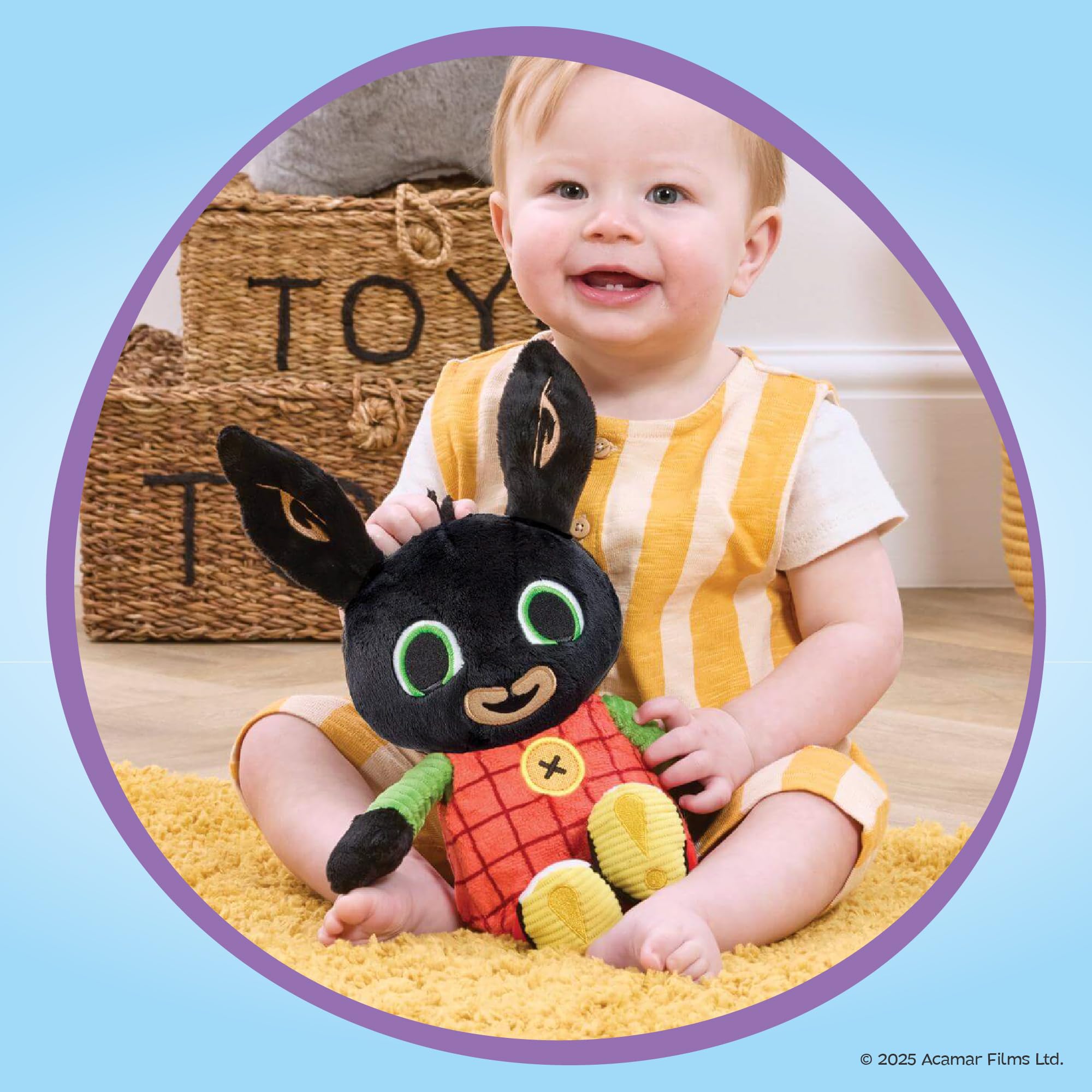 Rainbow Designs Talking Bing Soft Toy, Interactive Character Plush Toy with Squeezable Tummy Feature - Image 2