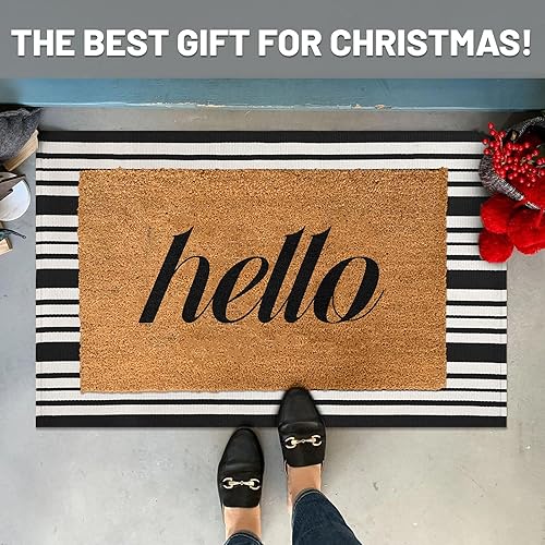 Miniatura 67 de IOHOUZE - Tapete a cuadros estilo búfalo de 5 x 8 pies para interiores y exteriores, lavable, para sala, tapete de bienvenida primavera-verano