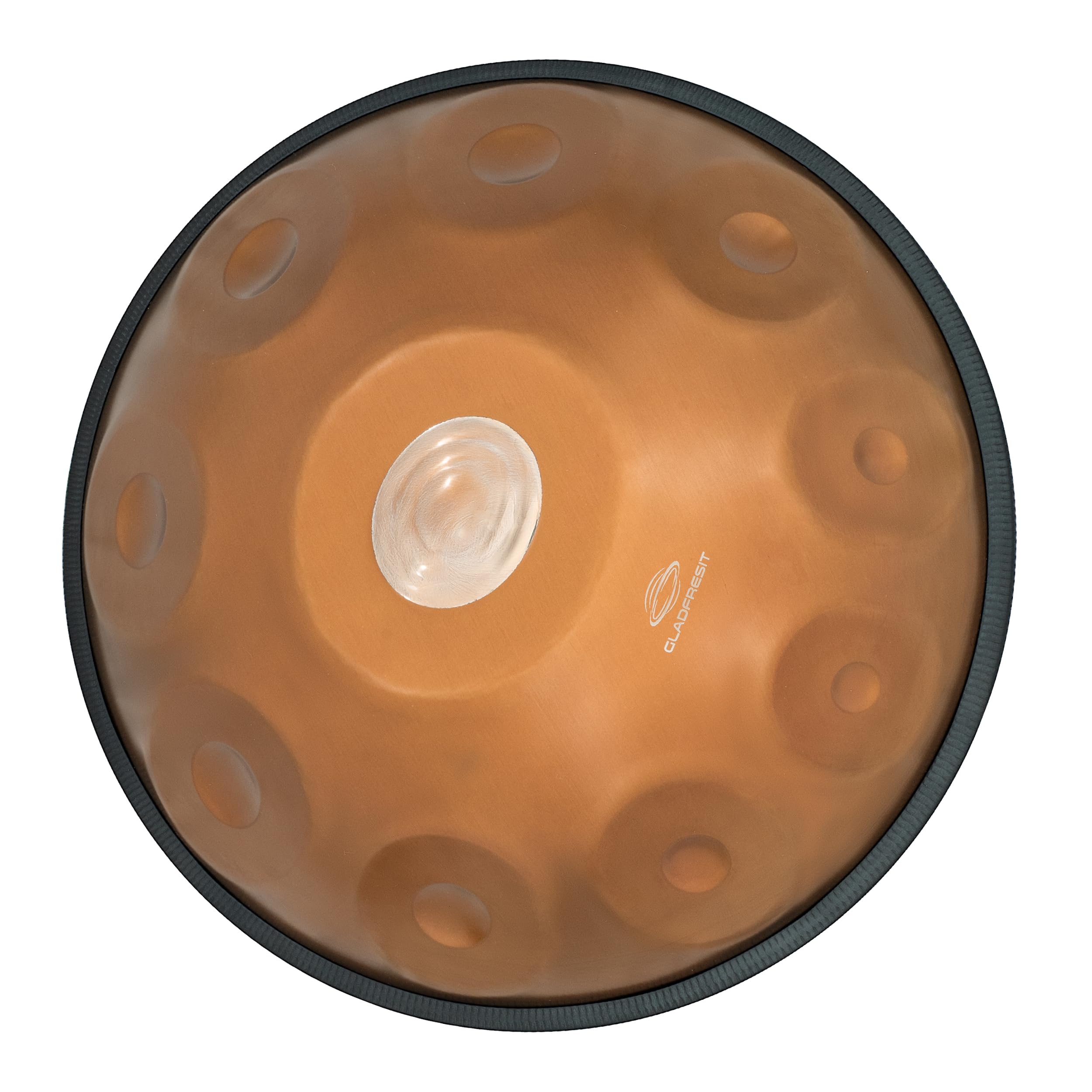 GLADFRESIT Master Series Master Series Handpan en ré mineur avec sac à dos, support, cours, chiffon de nettoyage, marteau d'accordage et bord de corde Violet 440 Hz 50,8 cm