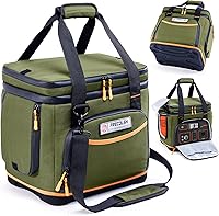 Vista 14 de Estuche de transporte de viaje de doble capa para Jackery Explorer 500 – Bolsa de almacenamiento portátil de estación de energía con fondo duro Gris