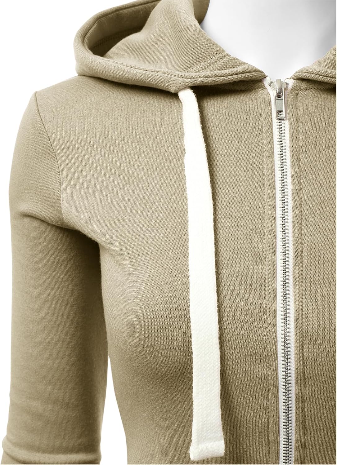 DOUBLJU Lightweight Thin Zip-Up Hoodie Jacket for Women with Plus Size - Image 5