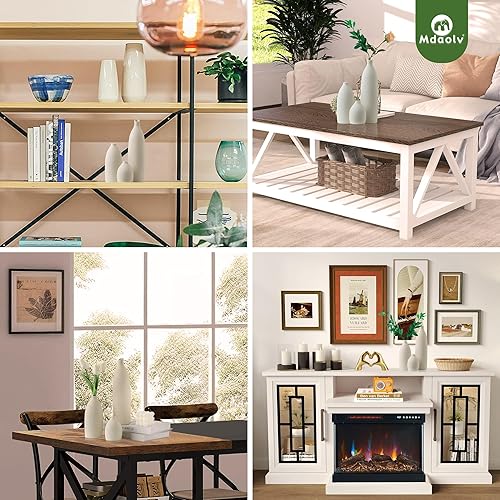 Miniatura 3 de Juego de jarrones blancos para decoración de granja, decoración bohemia para cocina, isla, sala de estar, oficina, mesa, chimenea, decoración de