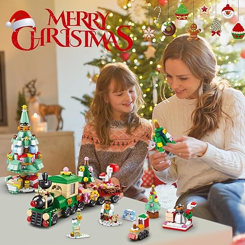 Miniatura 4 de Calendario de Adviento de Navidad 2023, juguete de construcción para niños, juego de bloques de construcción de cuenta regresiva de Navidad, idea de