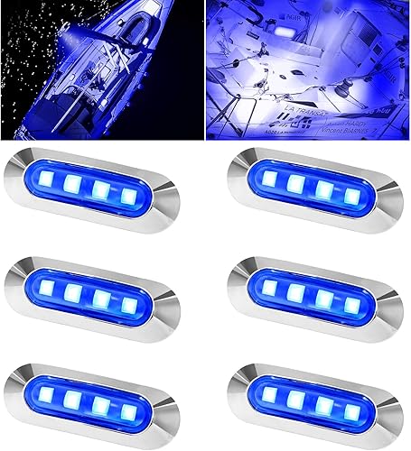 HONG 111 luces de barco marítimo, luces interiores LED de uso general, cubierta de barco de cortesía decoración de la cabina, luces impermeables de