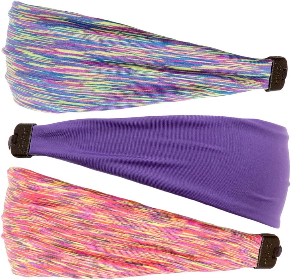 Hipsy Adjustable & Stretchy Xflex Bright Sports & Yoga Hair Headbands for Women Girls & Teens