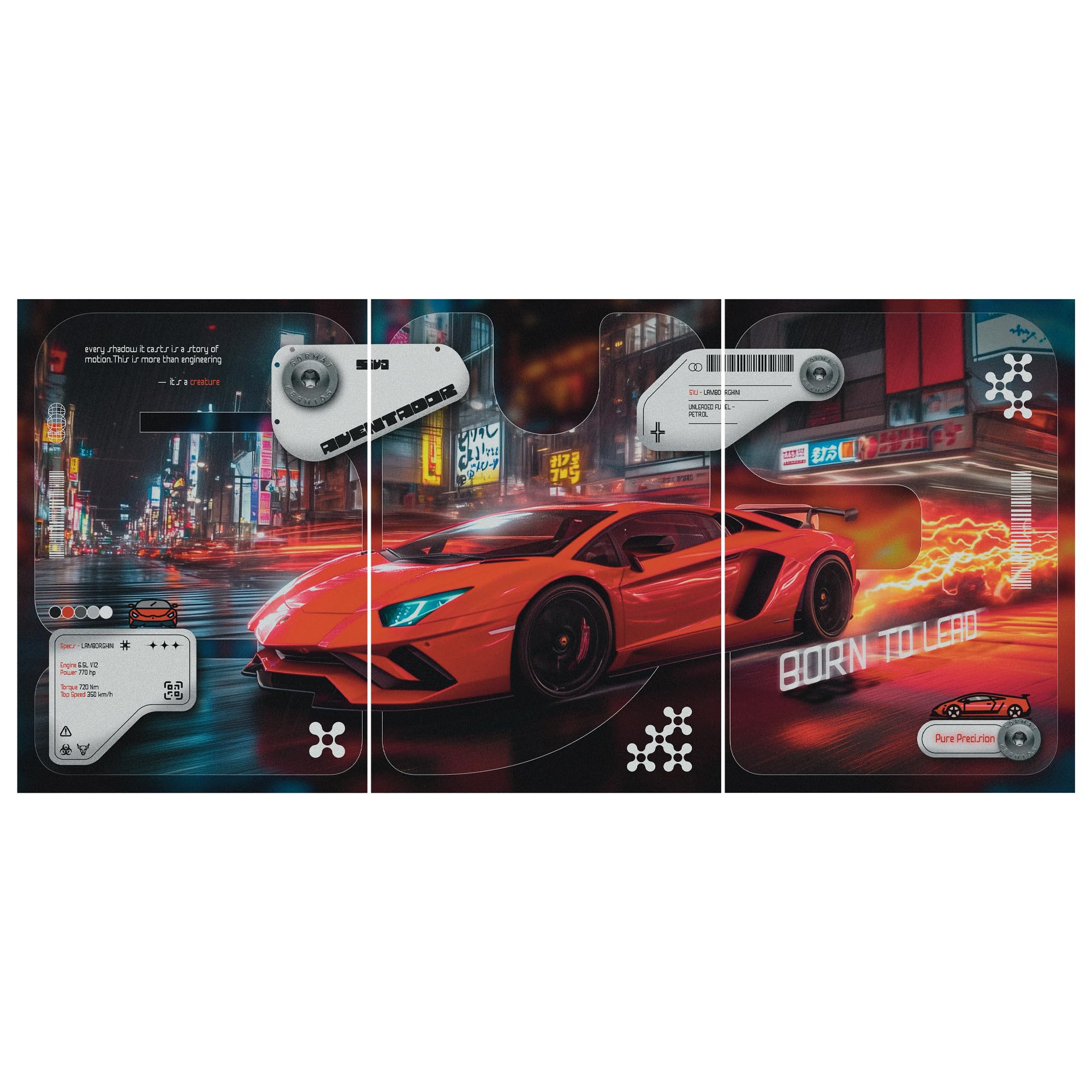 Dodge Hellcat Poster Set - 3 A3 Muscle Car Art -5 Dodge Hellcat Poster Set - 3 A3 Muscle Car Art -5