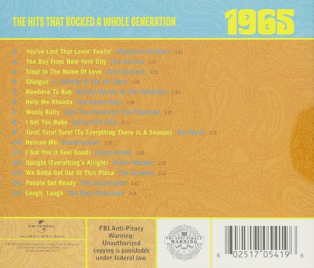 Righteous Brothers, The Ad Libs, The Supremes, The Byrds