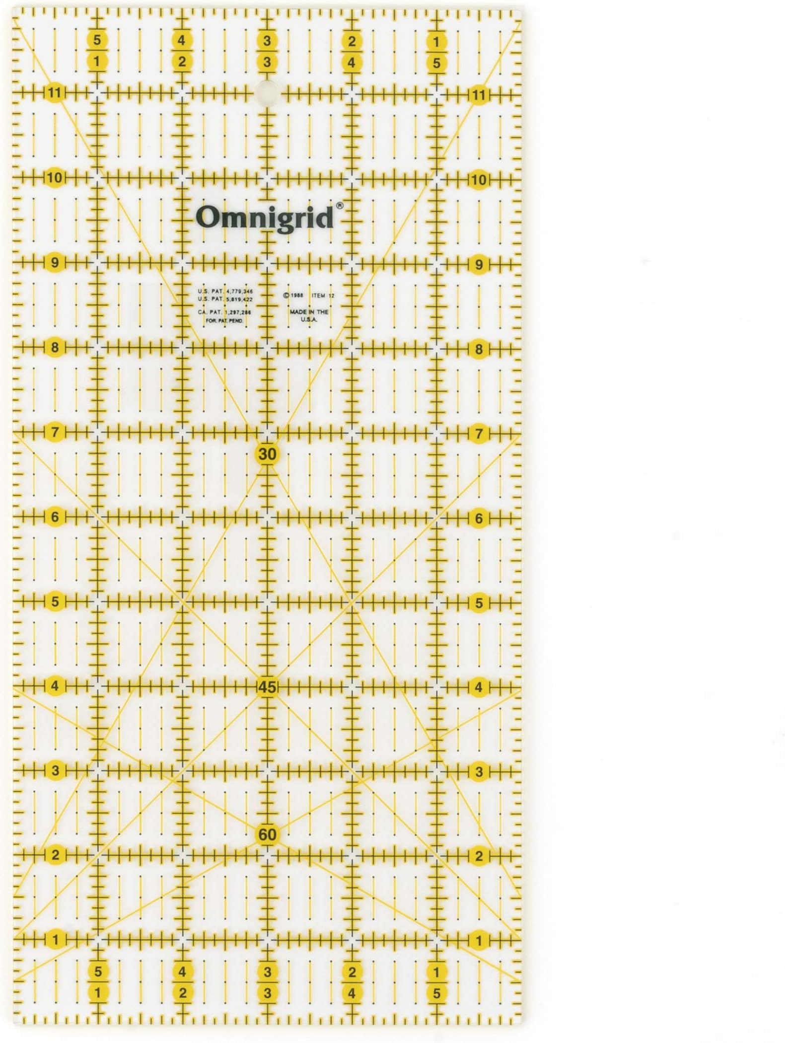 Omnigrid 6" x 12" Rectangle Quilting and Sewing Ruler