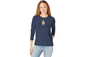 Women's Crusher T, Long Sleeve Cotton Graphic Tee Shirt, Love Mug