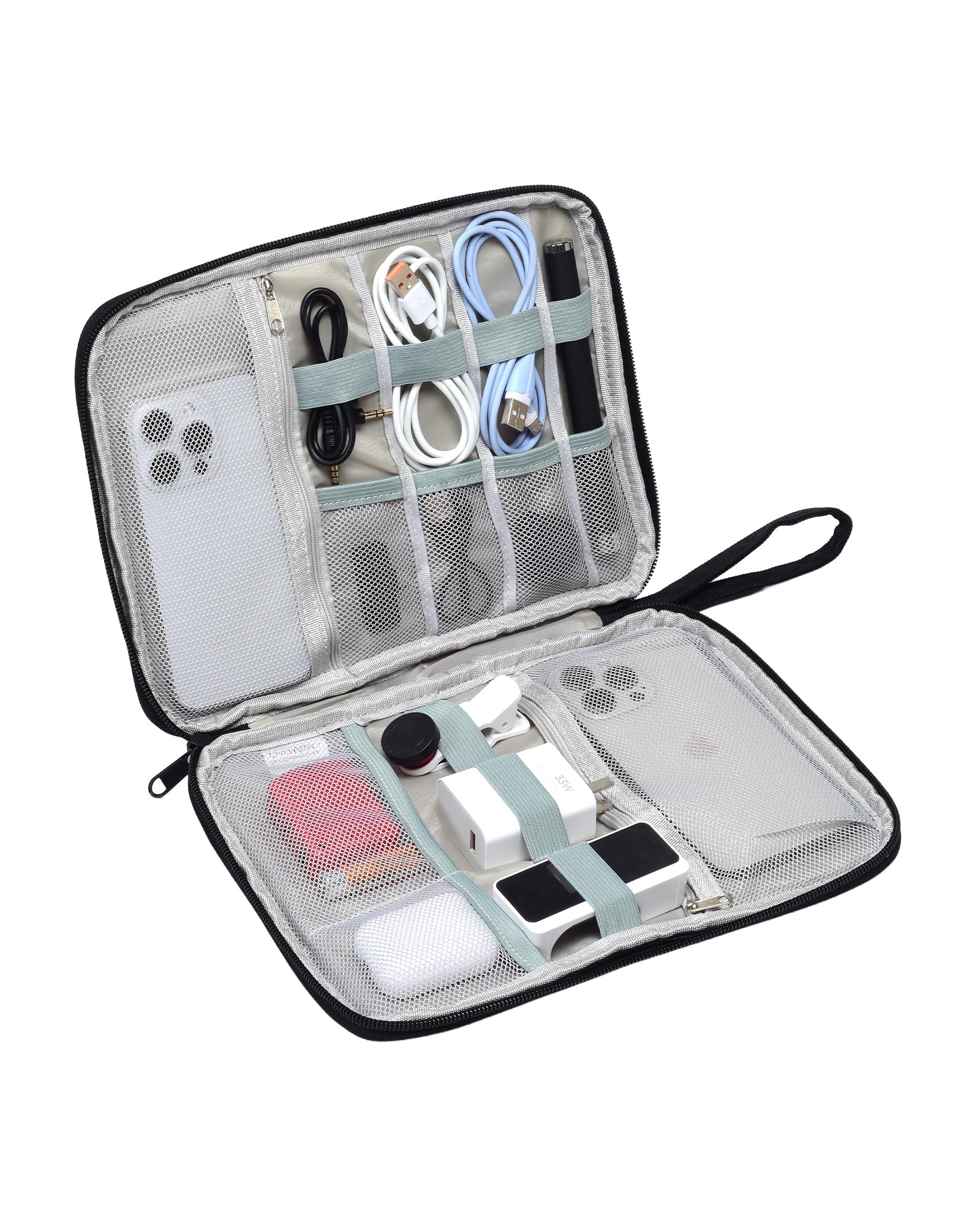 1 Pack Electronics Travel Organizer Case Tech Accessories Cord Storage Bag