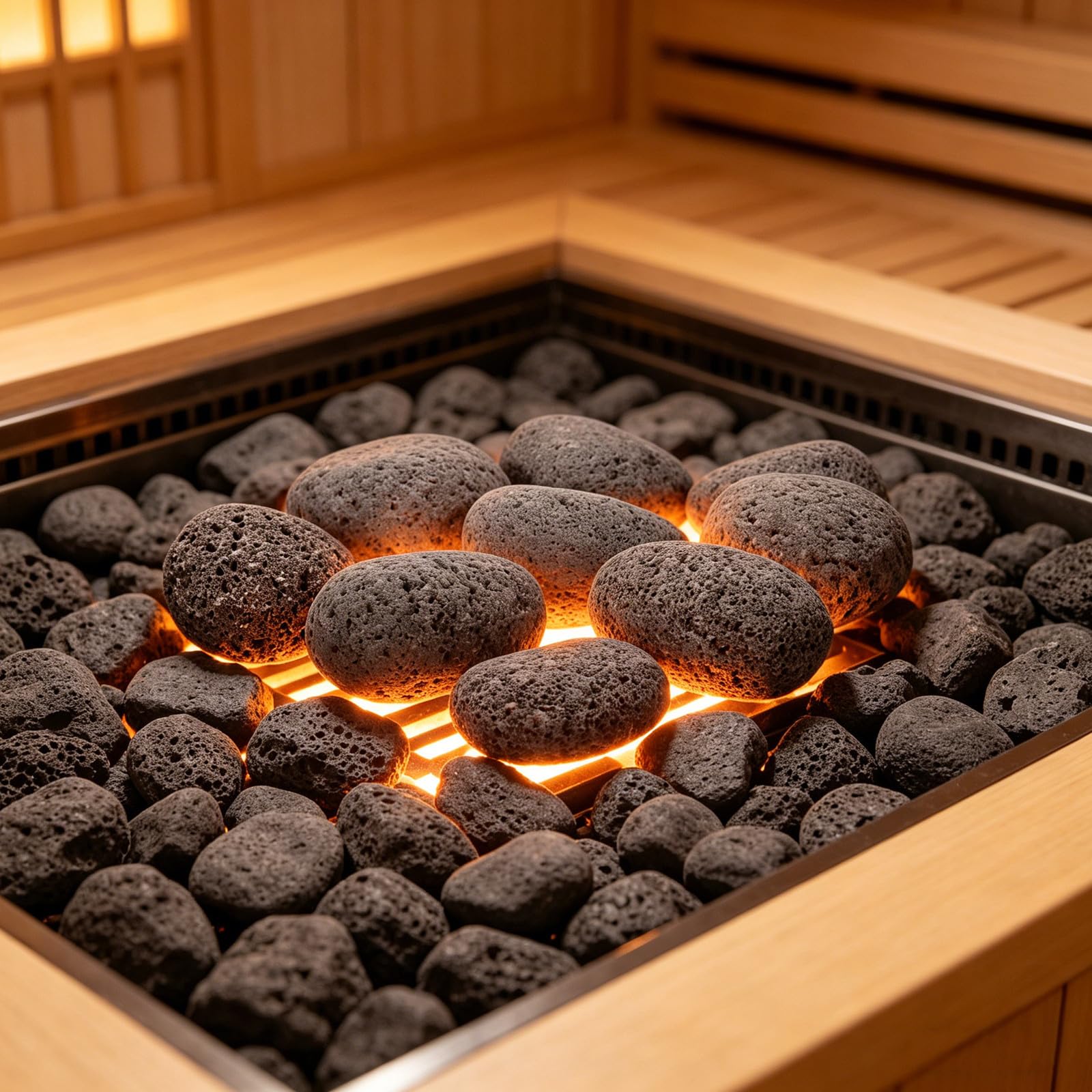 Sauna Heater Stones 1, 9kg aus Vulkangestein für Trocken und Dampfsauna