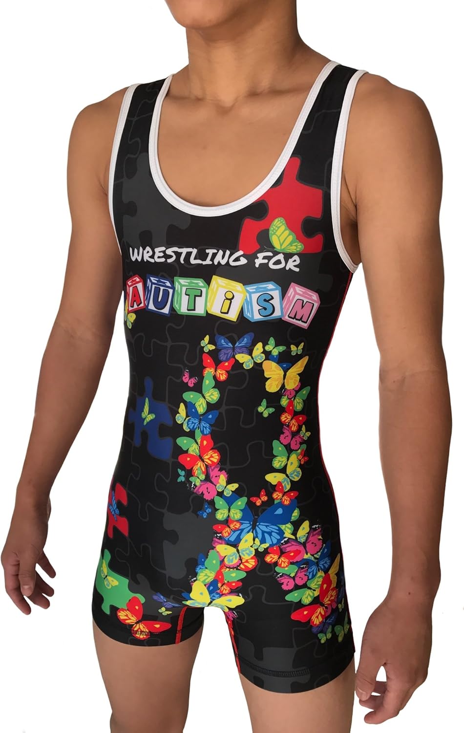 Autism wrestling singlet Clearance
