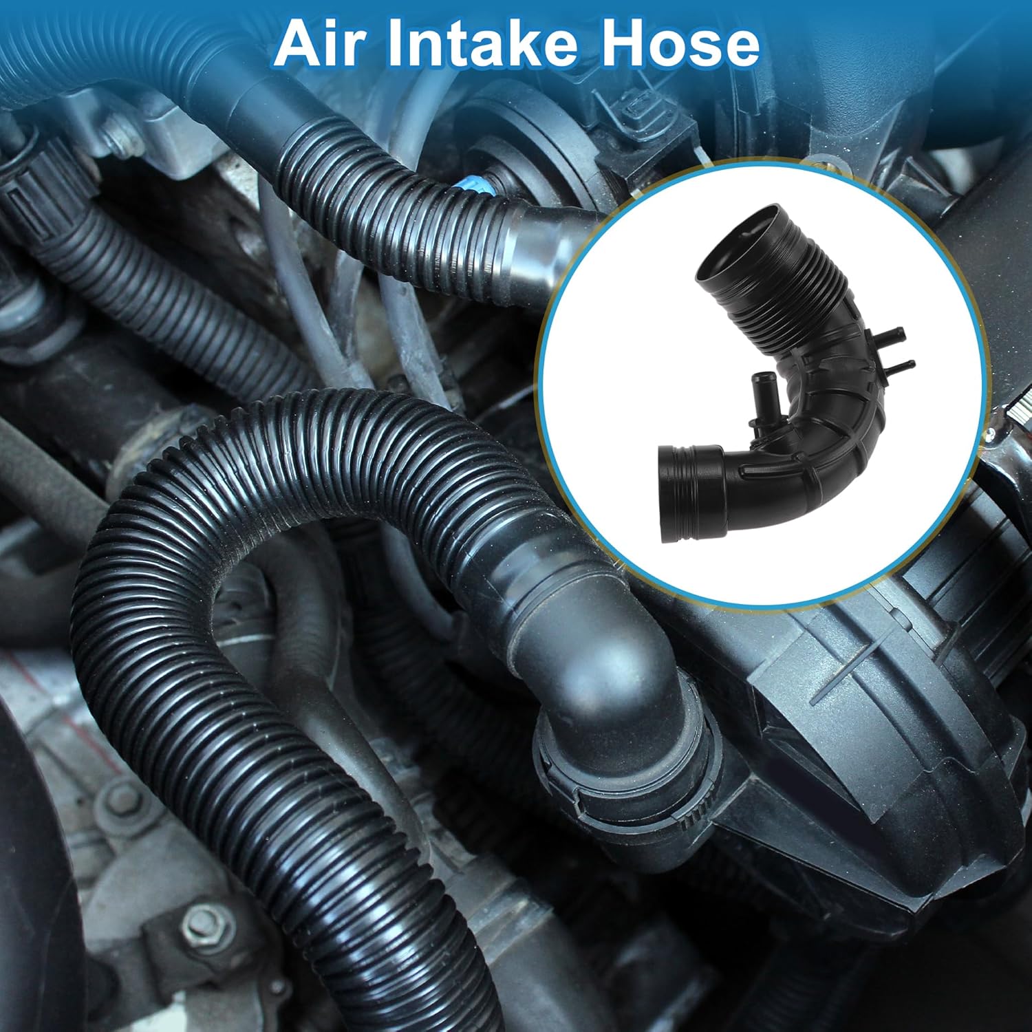 Engine Air Intake Hose for Fiat for Abarth 500 1.4 Turbo Air Cleaner Intake Hose No.51817836 Plastic 1 Pcs