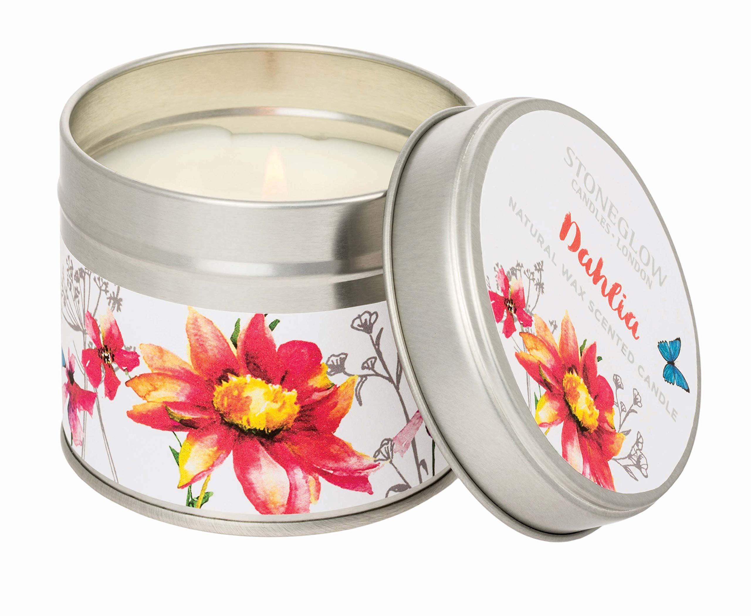 Stoneglow Botanic Natural Wax Candle Tin (Dahlia)