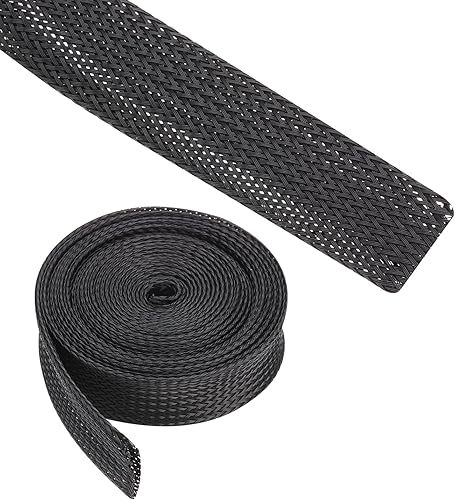 Miniatura 19 de Telar de alambre expandible de PET de 25 pies, 3/4 pulgadas, funda de alambre trenzado de PET