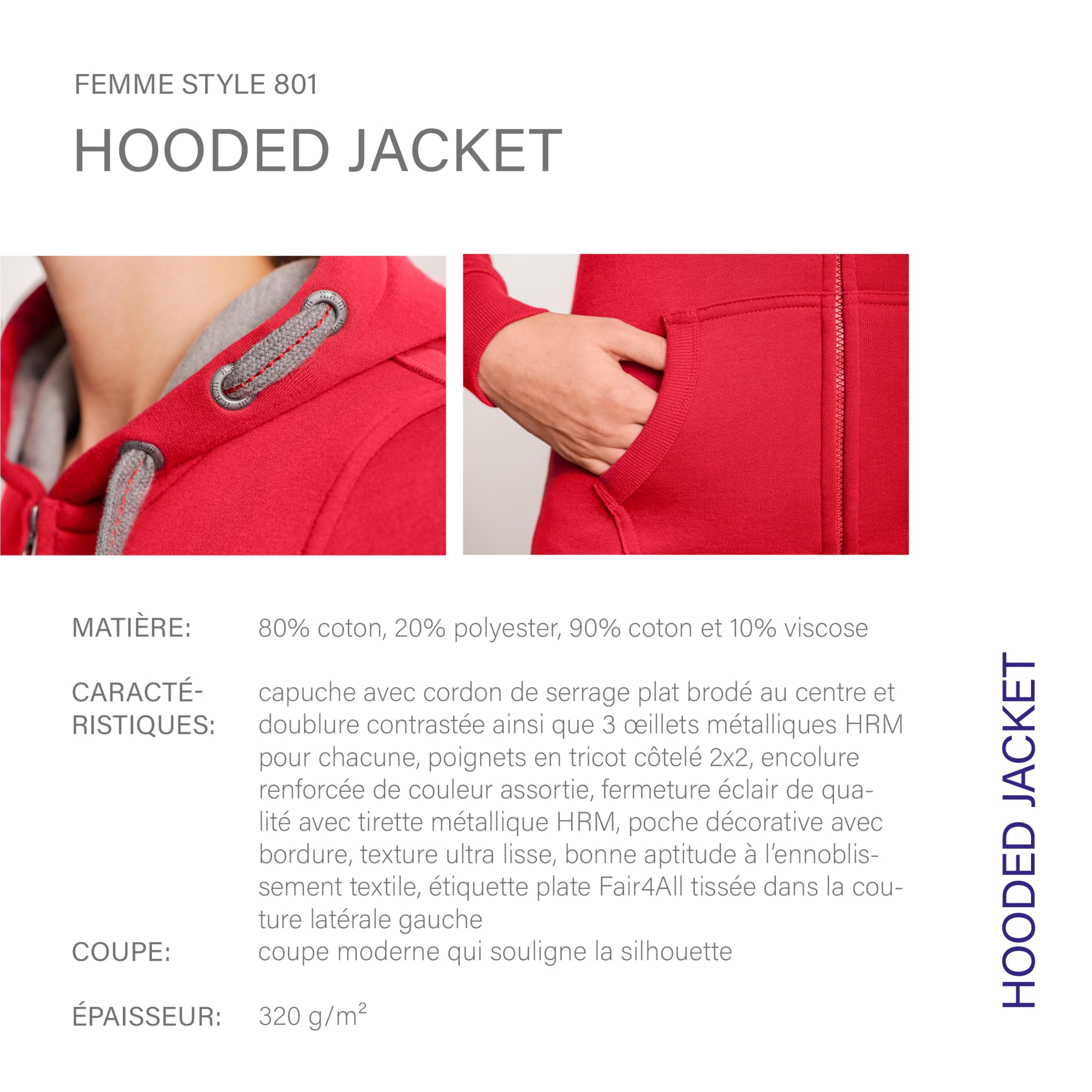 HRM Jacket F Hoodie Femme