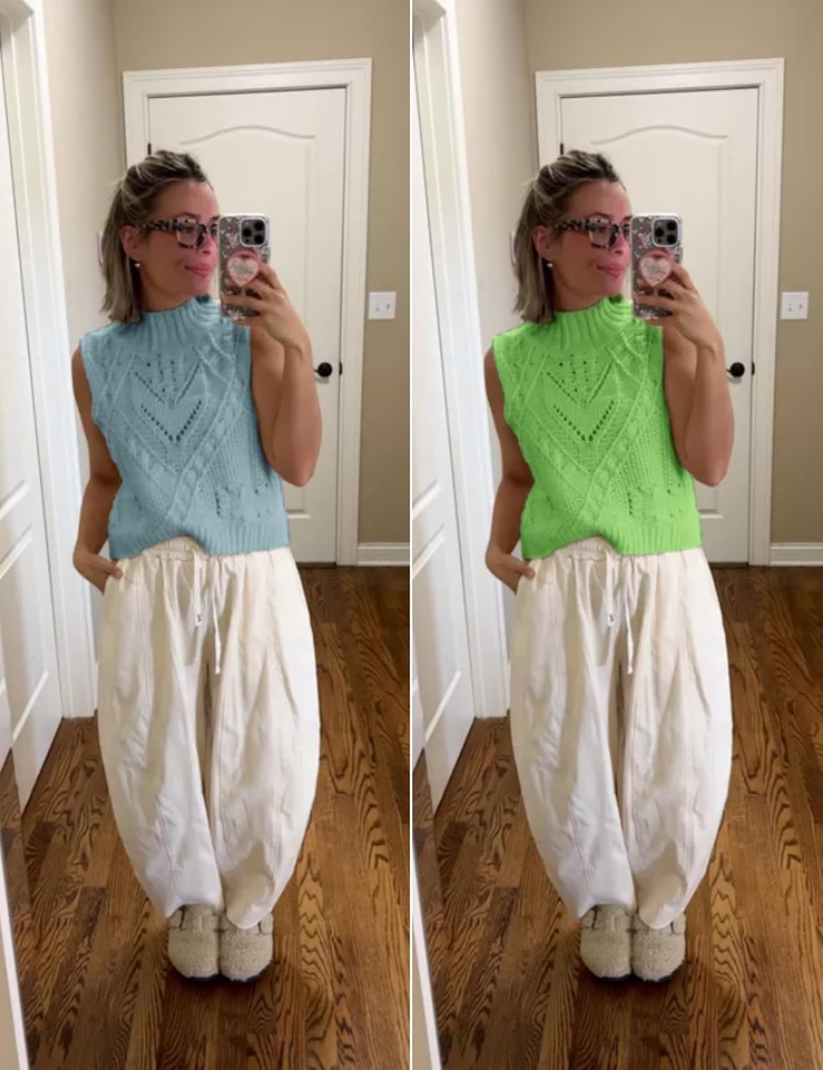 Xiaoxuemeng Barrel Jeans Women Cropped Cotton Wide Leg Pants High Waisted Denim Pants with Pockets - Image 2