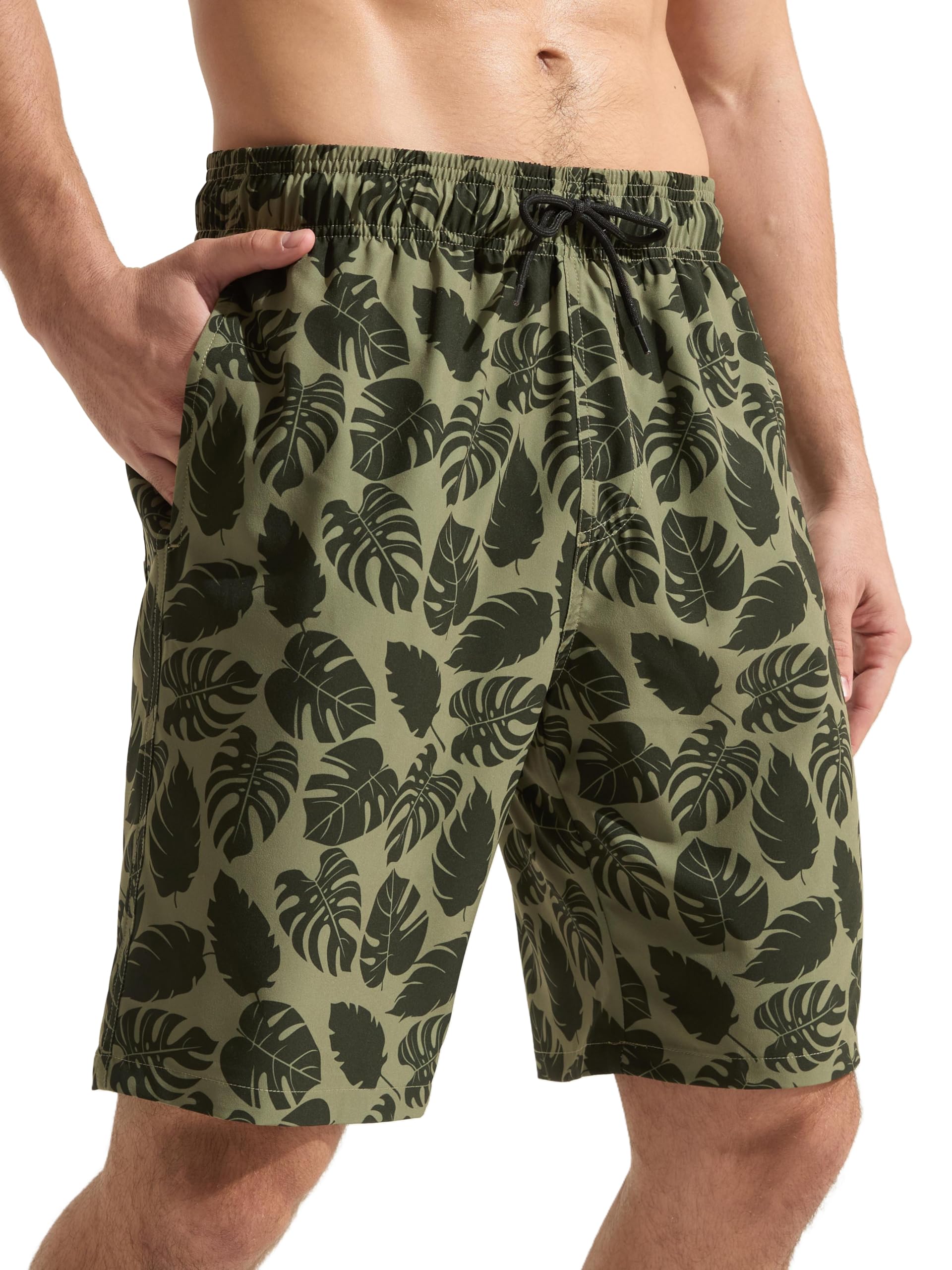 Arcweg Herren Badehose Lange Badeshorts Bedruckt Schnelltrocknend Elastischer Bund Leichte Schwimmhose Boardshorts Für Männer Strandurlaub & Freizeit S-XXL