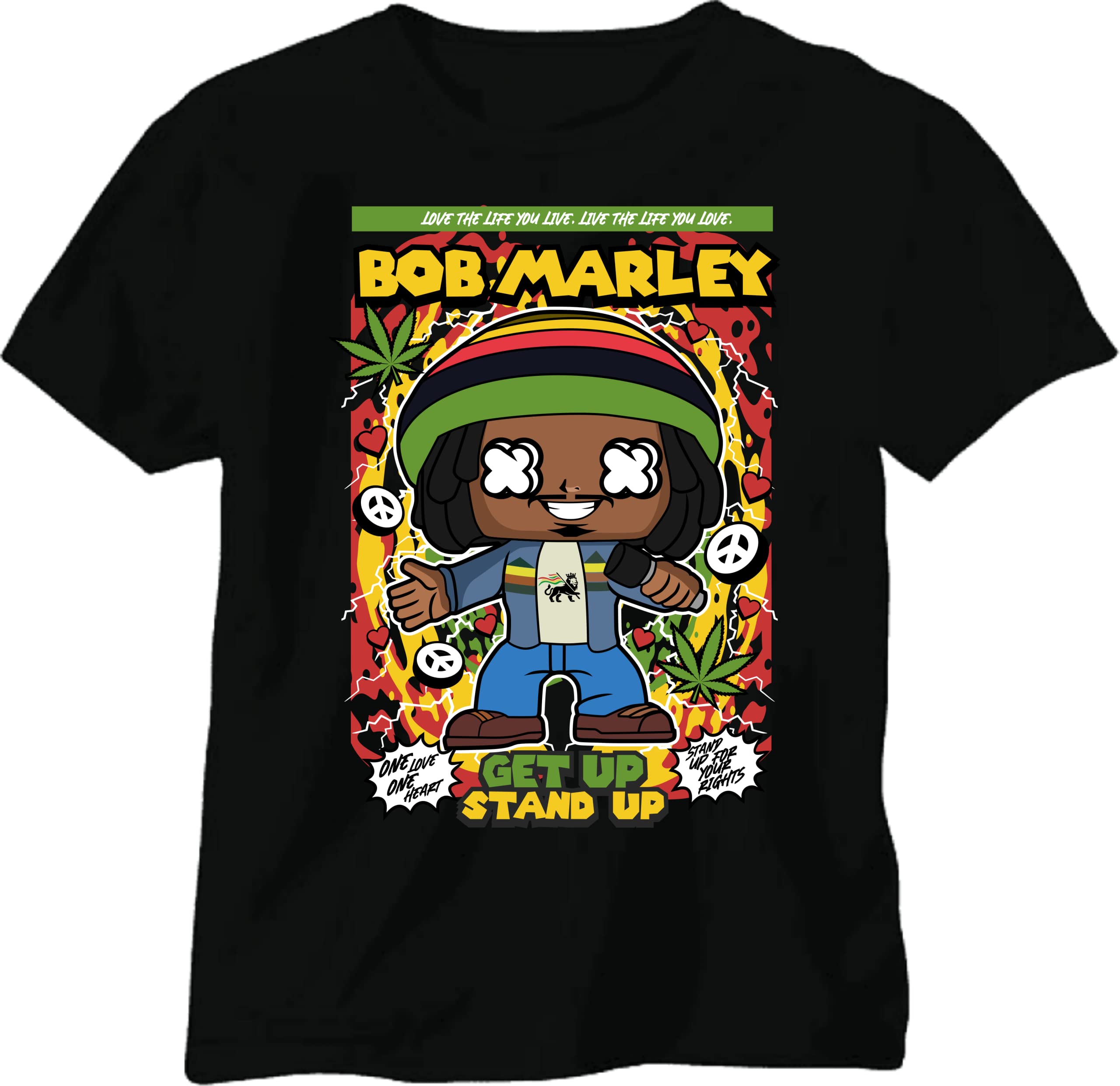 USO ClothingBob Marley Music Reggae Lover t shirt Unisex