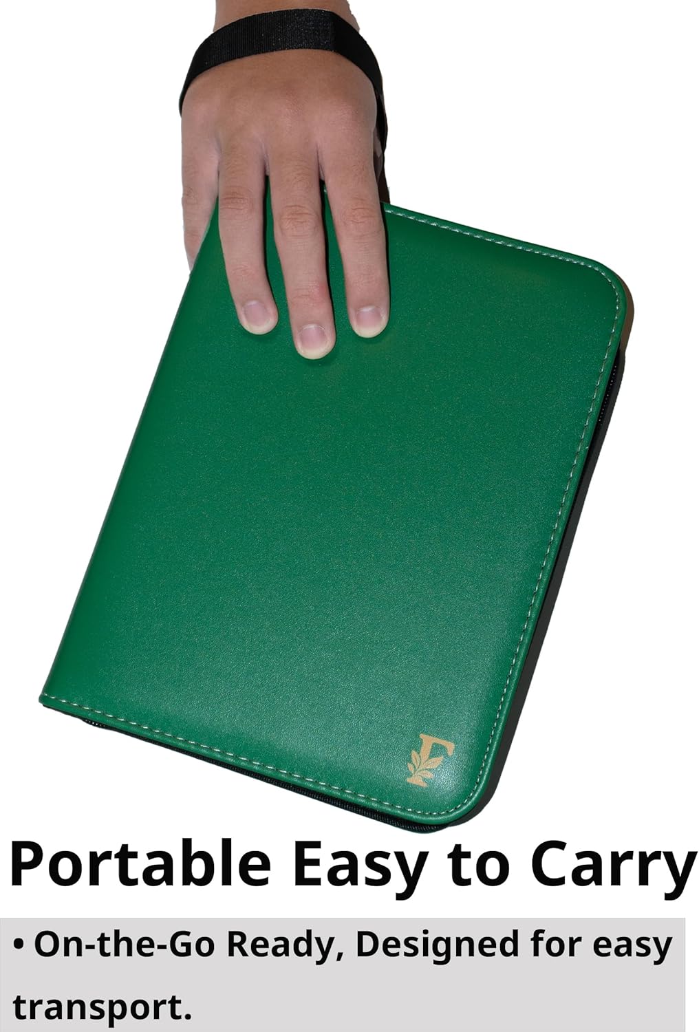 720 Cards Binder Floressia Premium Zip Trading Cards Binder, Double-Sided Pockets, PU Leather Collection Album (Lucky Green)