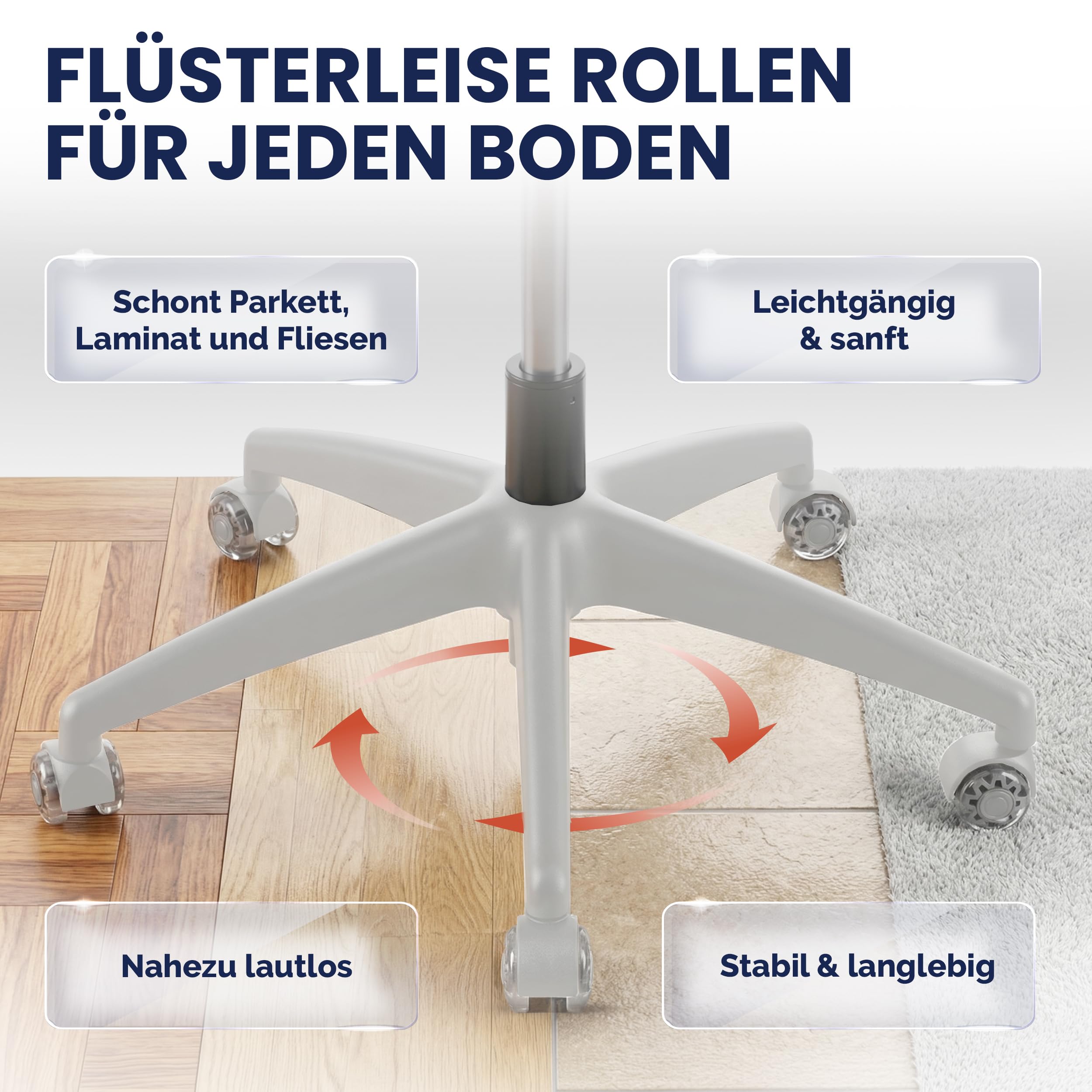 ErgoPrime PRO Bürostuhl ergonomisch TESTSIEGER - IGR Zertifiziert - Schreibtischstuhl 100% individuell einstellbar - Home Office Chair Drehstuhl - Bürostuhl 150 kg Grau