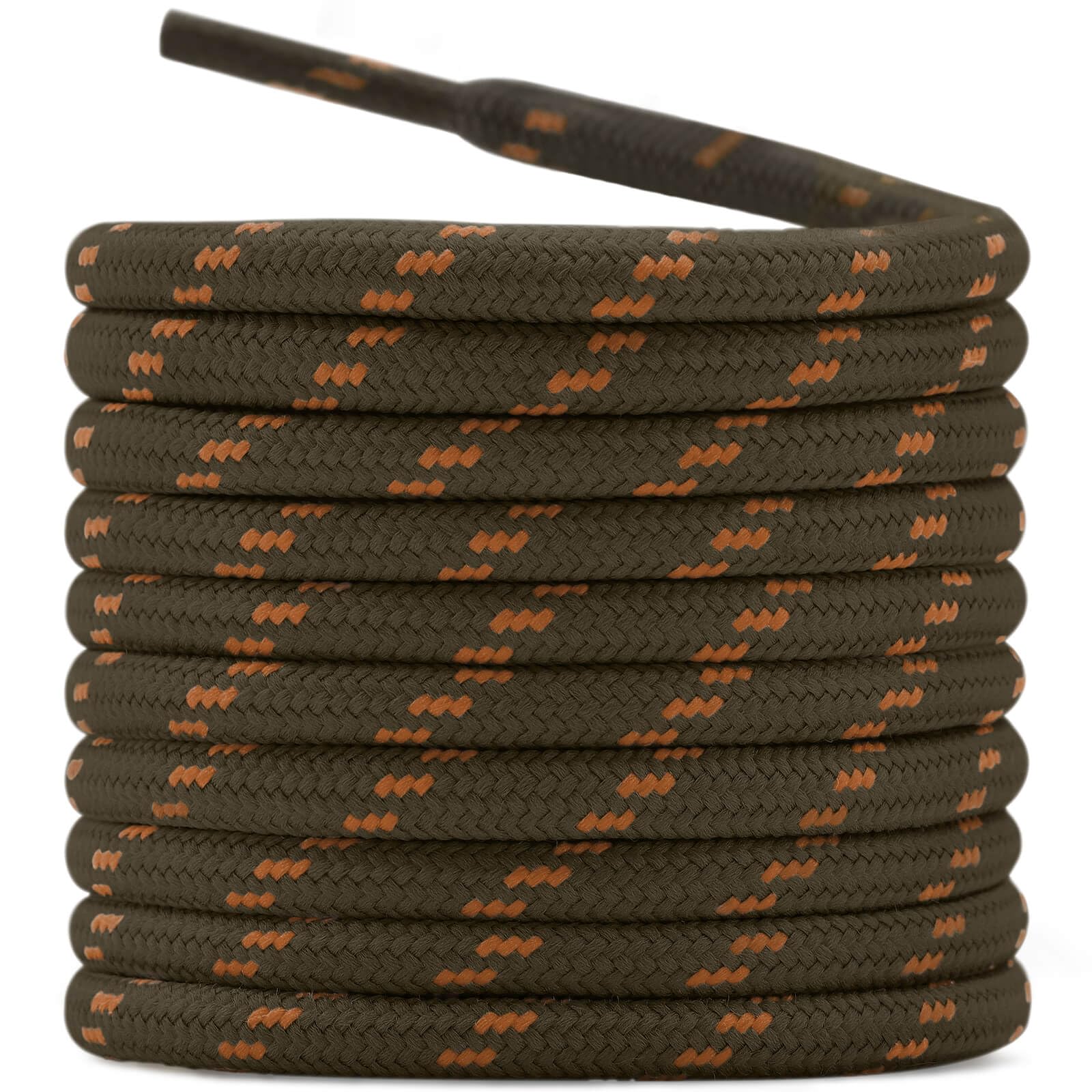 DELELE Hiking Shoe Laces for Boots, 2 Pair Round Boot Laces Heavy Duty, Work Shoelaces Strings