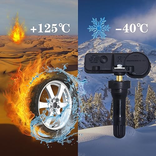 Miniatura 2 de Sensor de presión de neumáticos 315Mhz 4 piezas compatible con Ford F150 Focus Ranger Lincoln Mkz Mazda Tribute B2300 Mercury Mariner Sistema de