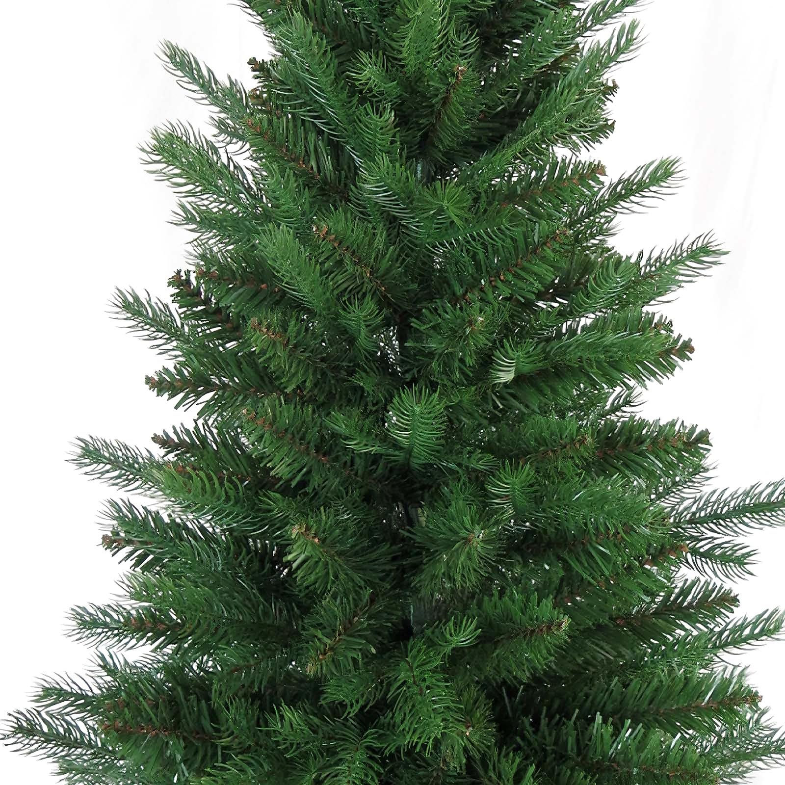 Alberi di Natale Artificiali con Supporto in Metallo Albero di Natale Slim 120/150/180/210/240/270/300cm Materiale in PVC e PE Per Uso Domestico e Commerciale(120cm/47.2")