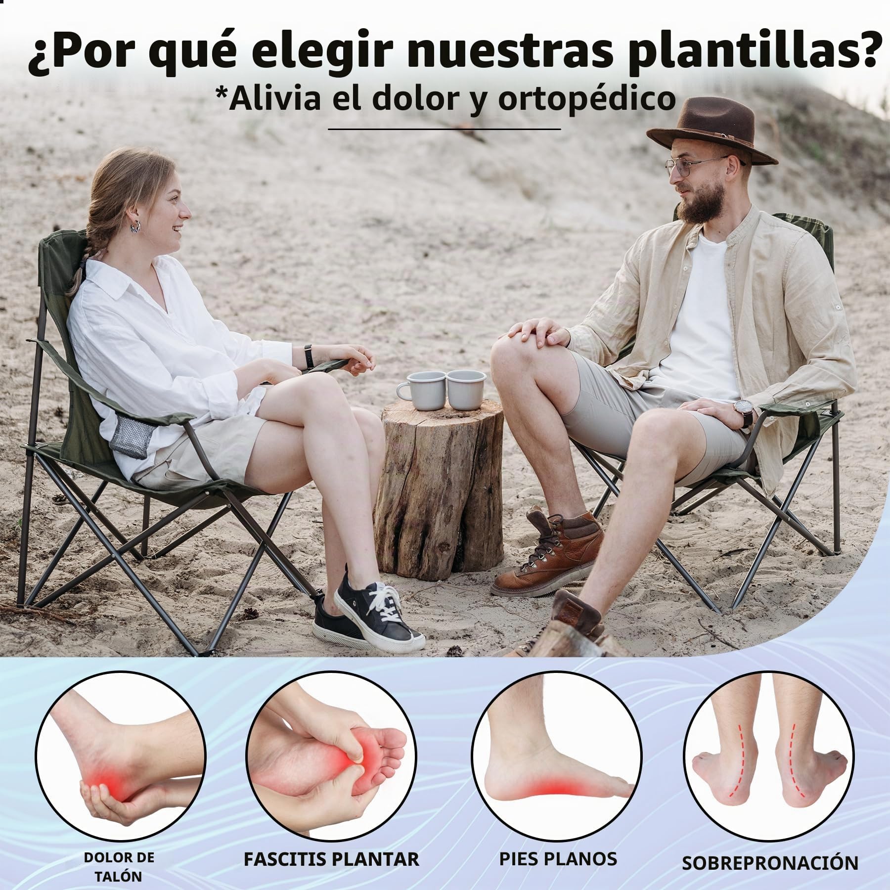 Riemot Plantillas Ortopédicas para Fascitis Plantar, Soporte de Arco, Pie Plano, Transpirables, Unisex, Gris, 40 EU