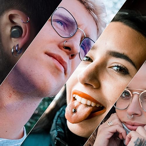 Miniatura 6 de NISIMP Abrazaderas de perforación desechables para todos los piercings, pinzas de plástico para piercing, herramientas de perforación de nariz,