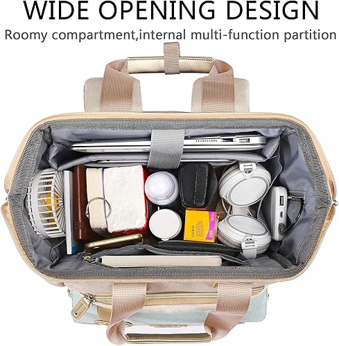 Miniatura 3 de Mochila para laptop para mujer, doctor profesor, universidad, escuela, estudiante, trabajo, bolsa de hombro, mochila aprobada por aerolíneas de