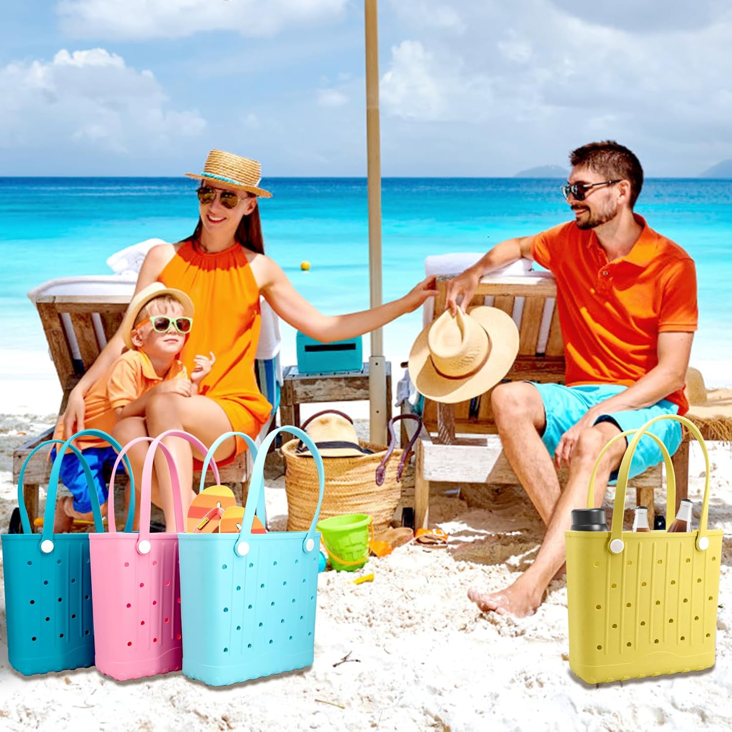 CXY Rubber Beach Bag Waterproof Large Rubber Tote Bag for Men & Women, Travel Handbags for Beach,Pool, Boat,Sports