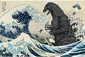 Godzilla - Great Wave Wall Poster by Trends International