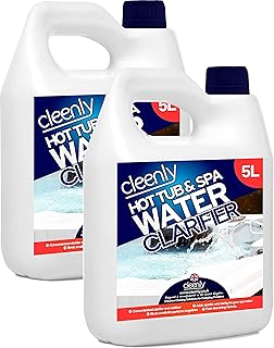 Cleenly Hot Tub & Spa Water Clarifier - 2 x 5 litres - Transforms Cloudy, Dull Looking Water - Improves Filter Performance & Efficiency