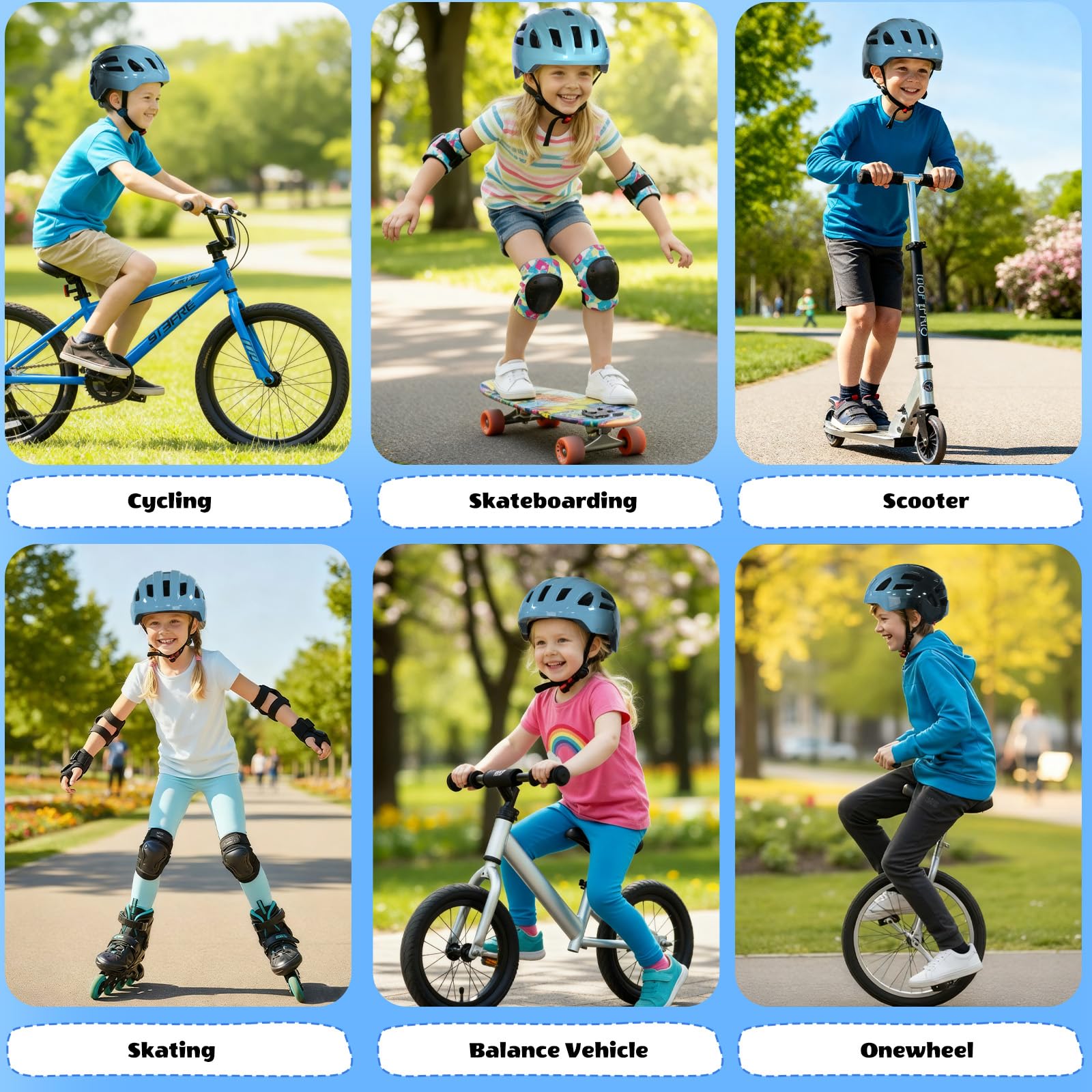 Casque de Vélo Réglable pour Enfants Garçons et Filles, avec Feu Arrière Sécuritaire Rechargeable, dégradé de Couleurs et légèr Casque pour Multisports