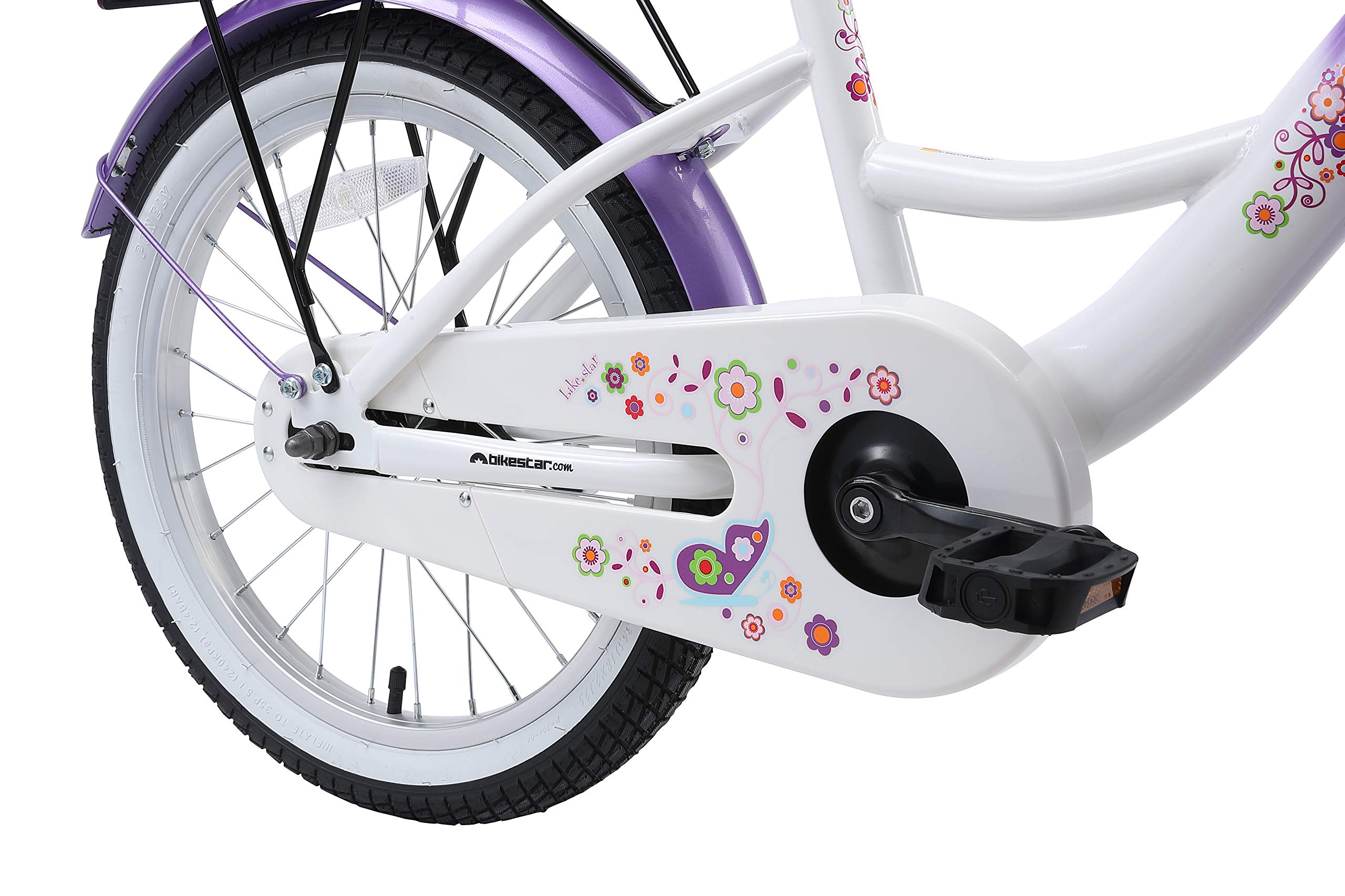 BIKESTAR Bicicletta Bambini 5-7 Anni | Bici Bambino Bambina 18 Pollici Freno a Pattino e Freno a retropedale | 18“ Classico Edition
