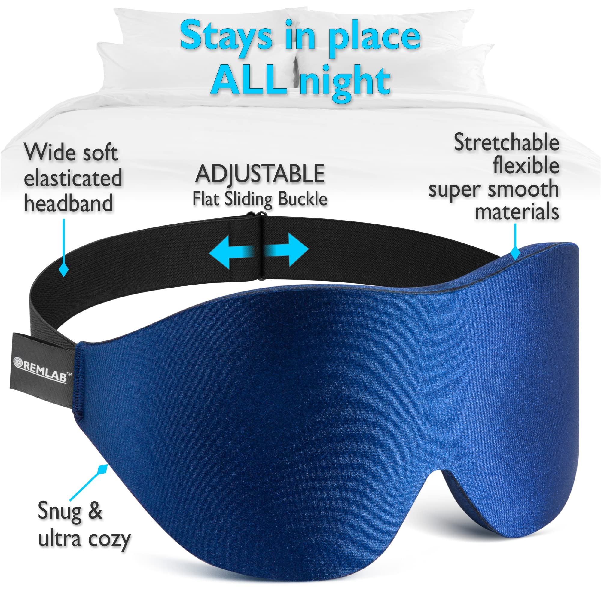Masque de sommeil doux avec les yeux bandés pour la sieste