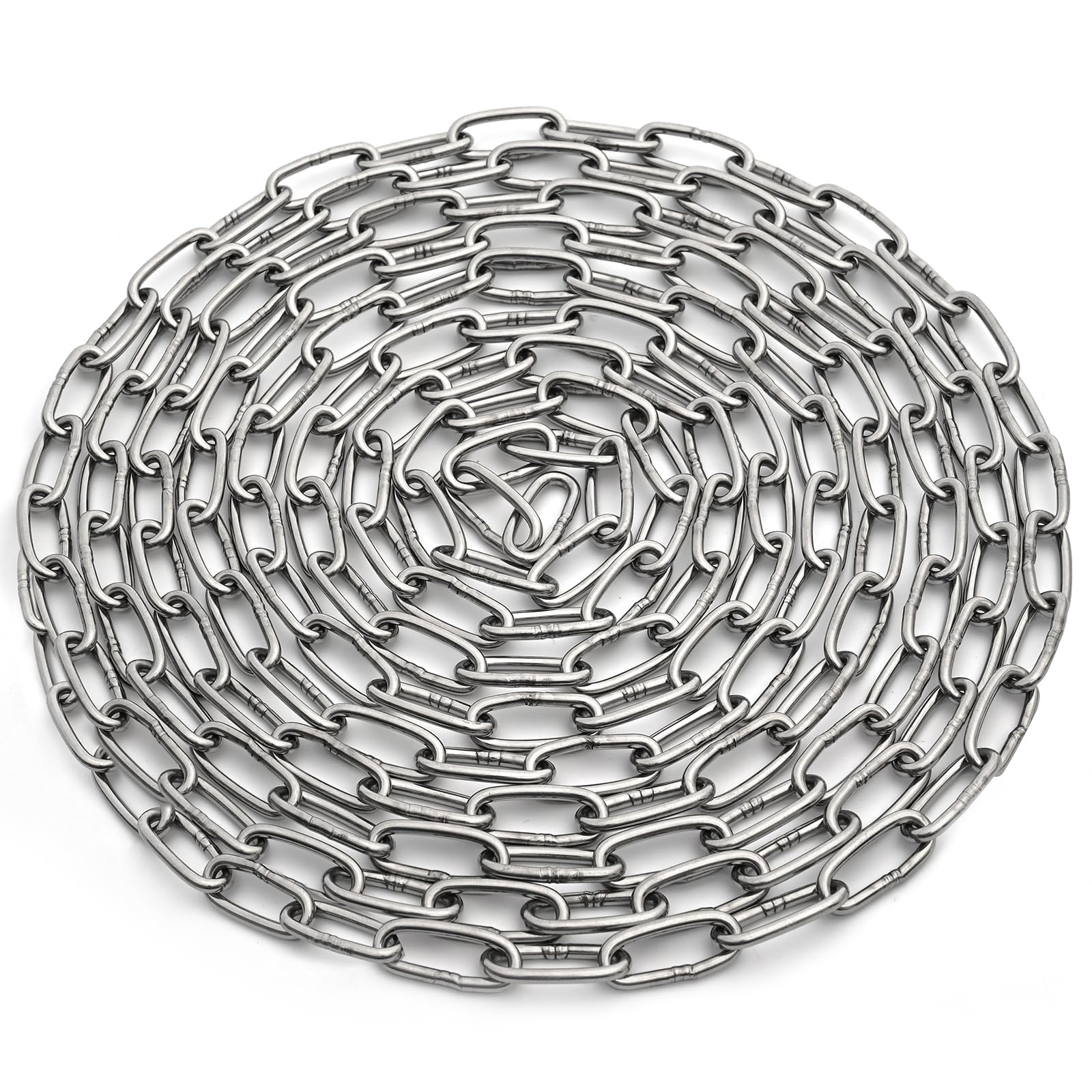 304 Stainless Steel Link Chain, 1/8in-13ft, Small Hanging Chain Link, Metal Short Chain, Light Duty Coil Chains, for Hanging Plants,Pet Dog,Feeders,