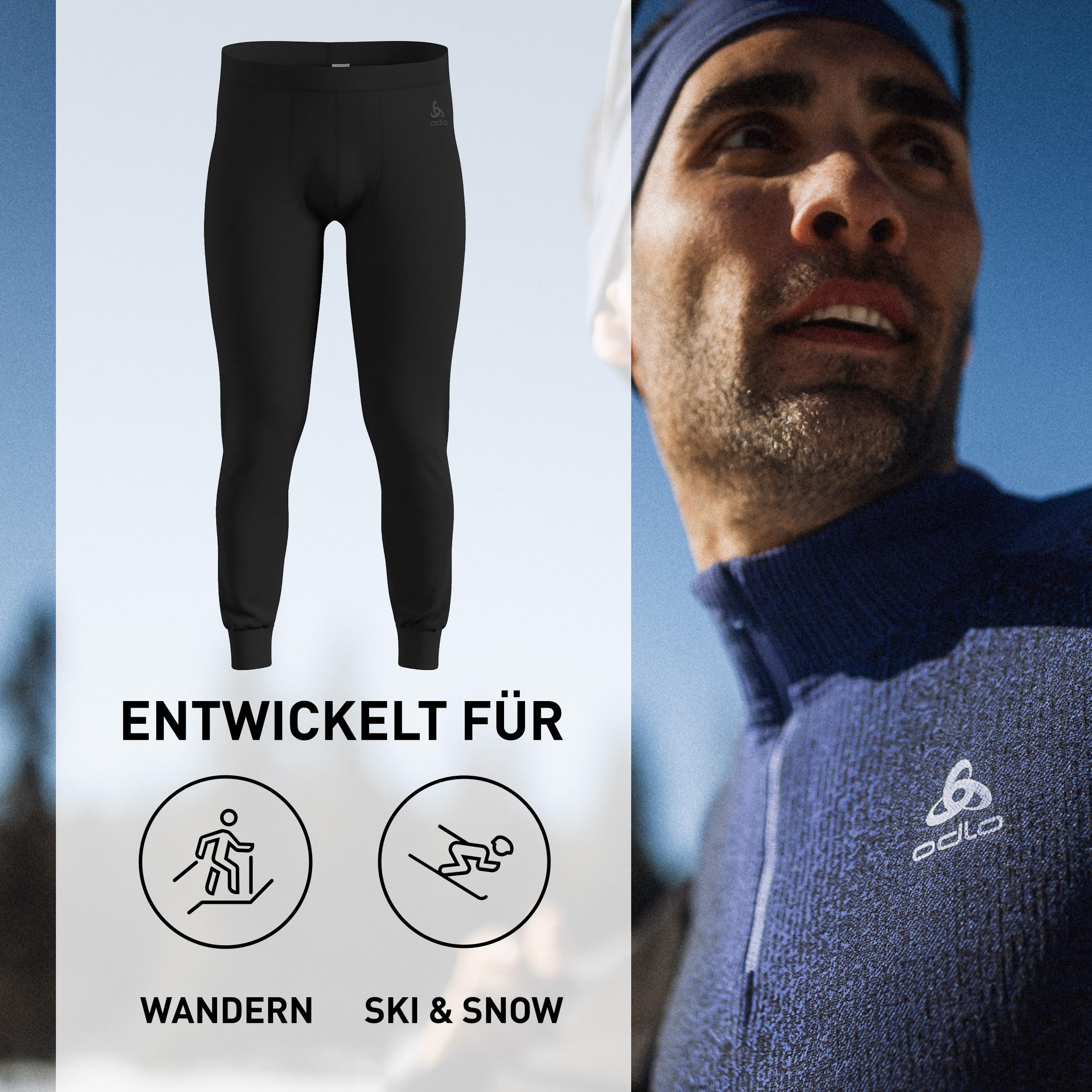 Odlo Thermohose Kinder Active X-Warm | Winterleggings Mädchen Jungen | Warme Thermounterwäsche